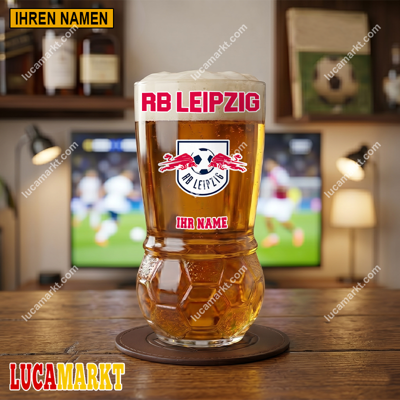 RB Leipzig – Fußball Bierglas Limitierte Auflage mit Ihrem Namen RB Leipzig – Fußball Bierglas Limitierte Auflage mit Ihrem Namen