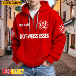 Rot-Weiss Essen - Waffel-Hoodie Neue Edition mit Ihrem Namen