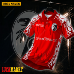 SC Freiburg - Polo Hemd Neuer Stil mit Ihrem Namen