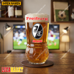 SC Freiburg - Fußball Bierglas Limitierte Auflage mit Ihrem Namen