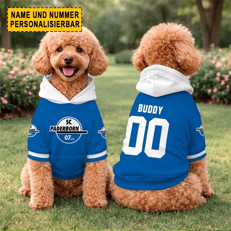SC Paderborn 07 – Hundehoodie Sonderausgabe mit Individueller Name Nummer SC Paderborn 07 – Hundehoodie Sonderausgabe mit Individueller Name Nummer