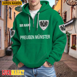 SC Preußen Münster - Waffel-Hoodie Neue Edition mit Ihrem Namen