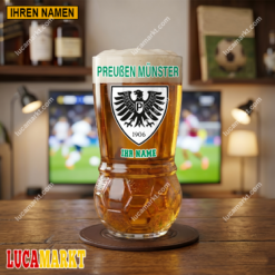 SC Preußen Münster - Fußball Bierglas Limitierte Auflage mit Ihrem Namen