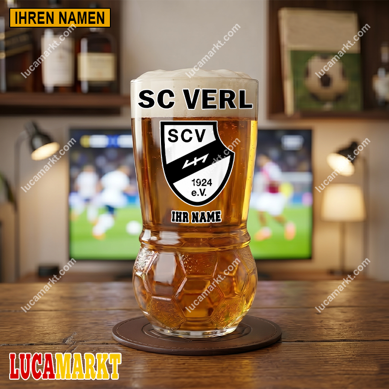 SC Verl – Fußball Bierglas Limitierte Auflage mit Ihrem Namen SC Verl – Fußball Bierglas Limitierte Auflage mit Ihrem Namen