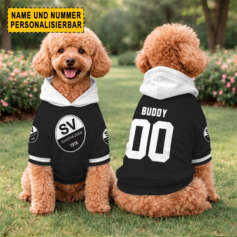 SV Sandhausen – Hundehoodie Sonderausgabe mit Individueller Name Nummer SV Sandhausen – Hundehoodie Sonderausgabe mit Individueller Name Nummer