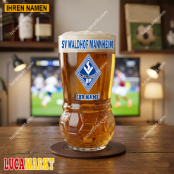 SV Waldhof Mannheim 07 - Fußball Bierglas Limitierte Auflage mit Ihrem Namen