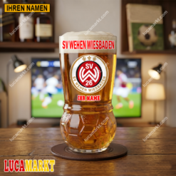 SV Wehen Wiesbaden - Fußball Bierglas Limitierte Auflage mit Ihrem Namen