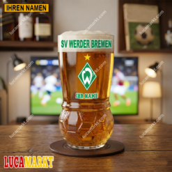 SV Werder Bremen - Fußball Bierglas Limitierte Auflage mit Ihrem Namen