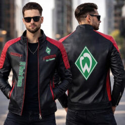 SV Werder Bremen – Slim-Fit-Lederjacke Sonderedition mit Ihrem Namen