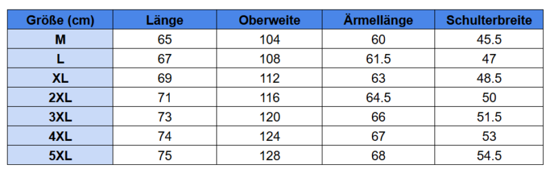 Slim-Fit-Lederjacke - Größentabelle