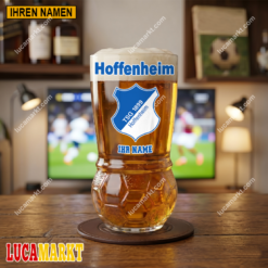 TSG 1899 Hoffenheim - Fußball Bierglas Limitierte Auflage mit Ihrem Namen
