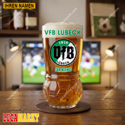VfB Lübeck - Fußball Bierglas Limitierte Auflage mit Ihrem Namen