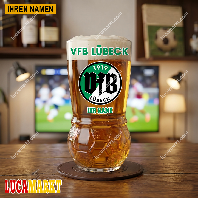 VfB Lübeck – Fußball Bierglas Limitierte Auflage mit Ihrem Namen VfB Lübeck – Fußball Bierglas Limitierte Auflage mit Ihrem Namen