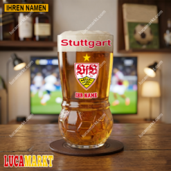 VfB Stuttgart - Fußball Bierglas Limitierte Auflage mit Ihrem Namen
