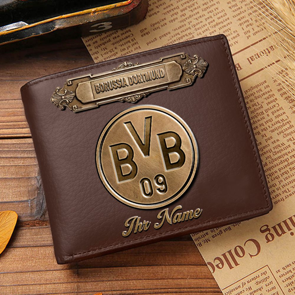 Borussia Dortmund II – Ledergeldbörse Neue Ausgabe mit Ihrem Namen Borussia Dortmund II – Ledergeldbörse Neue Ausgabe mit Ihrem Namen
