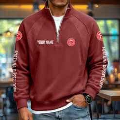 Fortuna Düsseldorf - Pullover mit Reißverschluss Neue Version mit Ihrem Namen