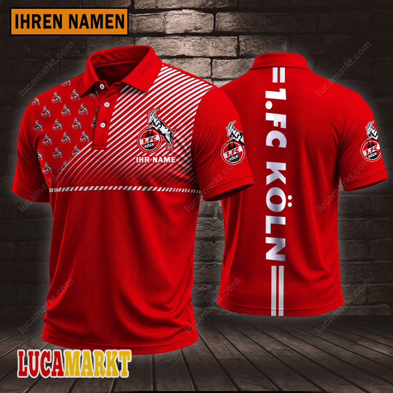 1. FC Köln – Polo Hemd Sportausgabe Stil mit Ihrem Namen 1. FC Köln – Polo Hemd Sportausgabe Stil mit Ihrem Namen