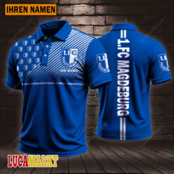 1. FC Magdeburg - Polo Hemd Sportausgabe Stil mit Ihrem Namen