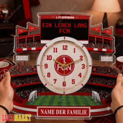 1. FC Nürnberg - Holzwanduhr Sonderausgabe mit Ihrem Namen