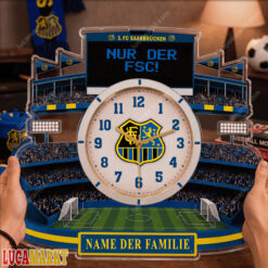 1. FC Saarbrücken - Holzwanduhr Sonderausgabe mit Ihrem Namen