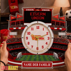 1. FC Union Berlin - Holzwanduhr Sonderausgabe mit Ihrem Namen