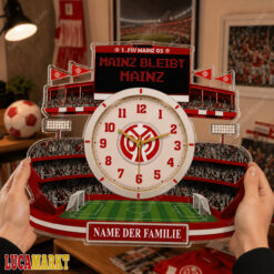 1. FSV Mainz 05 - Holzwanduhr Sonderausgabe mit Ihrem Namen