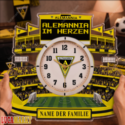 Alemannia Aachen - Holzwanduhr Sonderausgabe mit Ihrem Namen