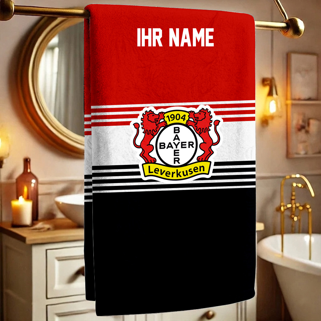 Bayer 04 Leverkusen – Bath Towel Premium mit Ihrem Namen Bayer 04 Leverkusen – Bath Towel Premium mit Ihrem Namen