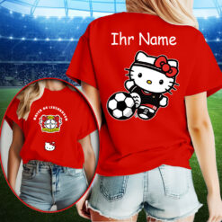 Bayer 04 Leverkusen – T-Shirt Hello Kitty mit Ihrem Namen