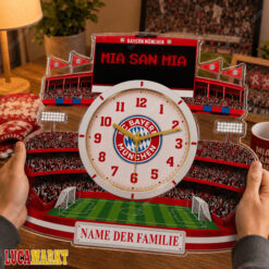Bayern München - Holzwanduhr Sonderausgabe mit Ihrem Namen