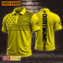 Borussia Dortmund - Polo Hemd Sportausgabe Stil mit Ihrem Namen