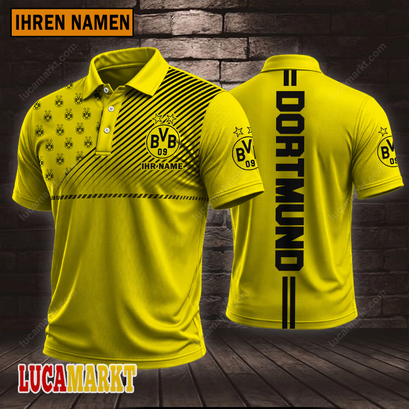 Borussia Dortmund – Polo Hemd Sportausgabe Stil mit Ihrem Namen Borussia Dortmund – Polo Hemd Sportausgabe Stil mit Ihrem Namen