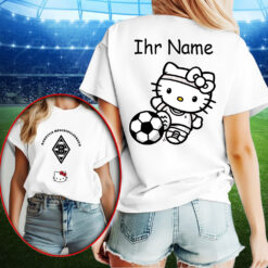 Borussia Mönchengladbach – T-Shirt Hello Kitty mit Ihrem Namen
