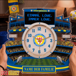 Eintracht Braunschweig - Holzwanduhr Sonderausgabe mit Ihrem Namen