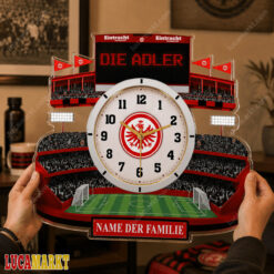 Eintracht Frankfurt - Holzwanduhr Sonderausgabe mit Ihrem Namen