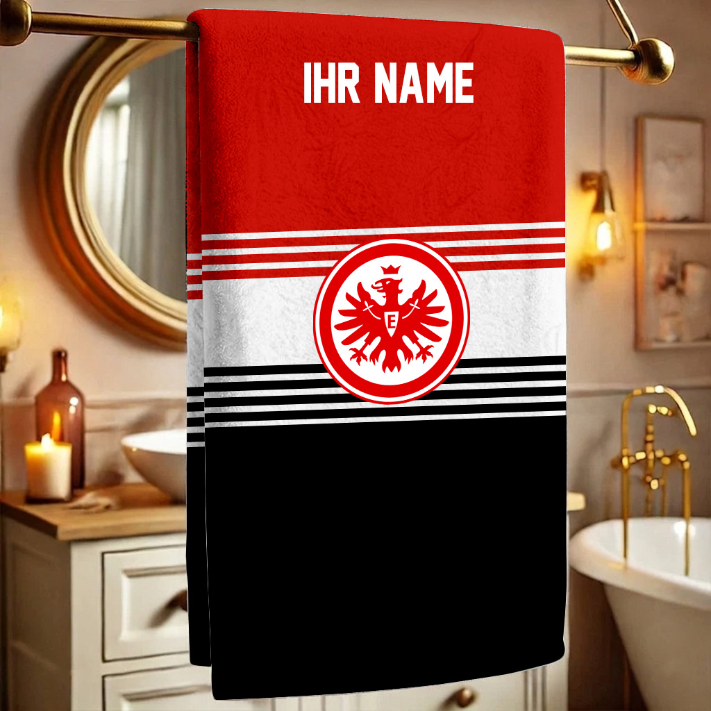 Eintracht Frankfurt – Bath Towel Premium mit Ihrem Namen Eintracht Frankfurt – Bath Towel Premium mit Ihrem Namen