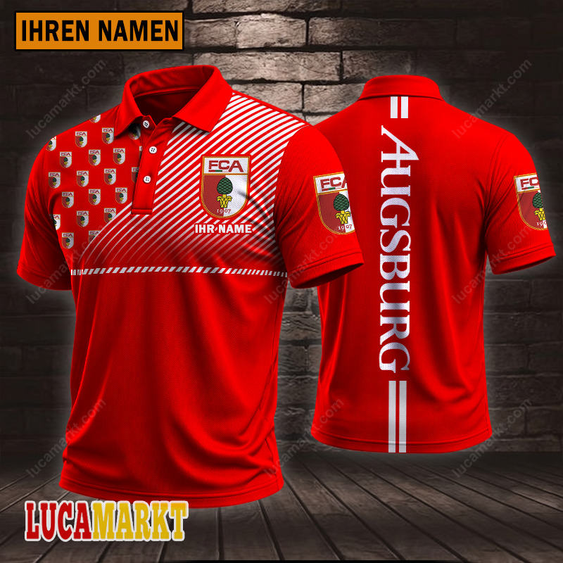 FC Augsburg – Polo Hemd Sportausgabe Stil mit Ihrem Namen FC Augsburg – Polo Hemd Sportausgabe Stil mit Ihrem Namen