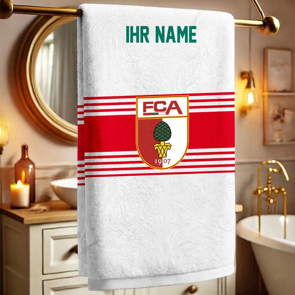 FC Augsburg – Bath Towel Premium mit Ihrem Namen FC Augsburg – Bath Towel Premium mit Ihrem Namen