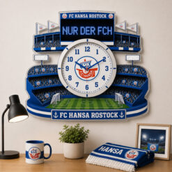 FC Hansa Rostock - Holzwanduhr Limitierte Auflage