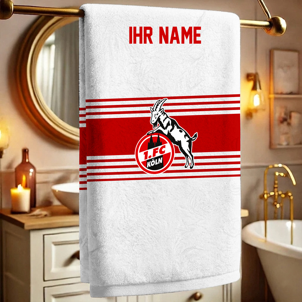 FC Köln – Bath Towel Premium mit Ihrem Namen FC Köln – Bath Towel Premium mit Ihrem Namen