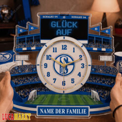 FC Schalke 04 - Holzwanduhr Sonderausgabe mit Ihrem Namen