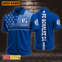 FC Schalke 04 - Polo Hemd Sportausgabe Stil mit Ihrem Namen