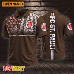 FC St. Pauli - Polo Hemd Sportausgabe Stil mit Ihrem Namen