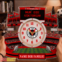FC Viktoria Köln - Holzwanduhr Sonderausgabe mit Ihrem Namen