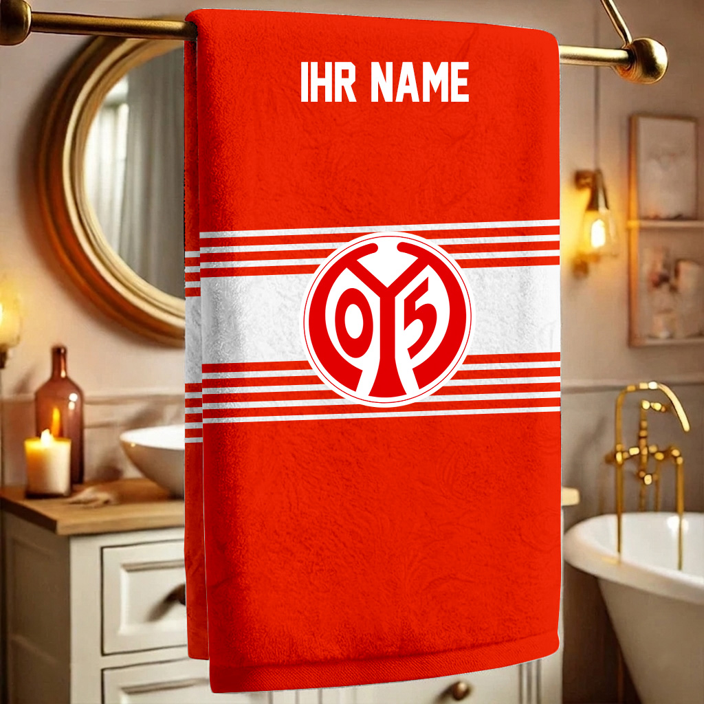 FSV Mainz 05 – Bath Towel Premium mit Ihrem Namen FSV Mainz 05 – Bath Towel Premium mit Ihrem Namen