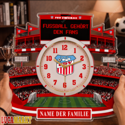 FSV Zwickau – Holzwanduhr Sonderausgabe mit Ihrem Namen FSV Zwickau - Holzwanduhr Sonderausgabe mit Ihrem Namen
