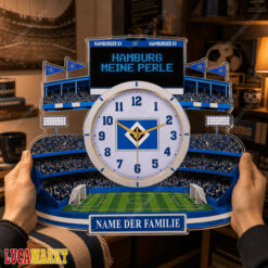 Hamburger SV - Holzwanduhr Sonderausgabe mit Ihrem Namen