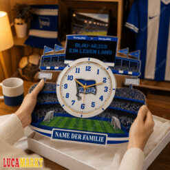 Hertha BSC - Holzwanduhr Sonderausgabe mit Ihrem Namen