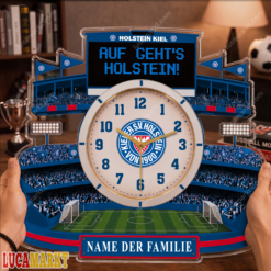 Holstein Kiel - Holzwanduhr Sonderausgabe mit Ihrem Namen