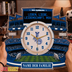 Msv duisburg - Holzwanduhr Sonderausgabe mit Ihrem Namen